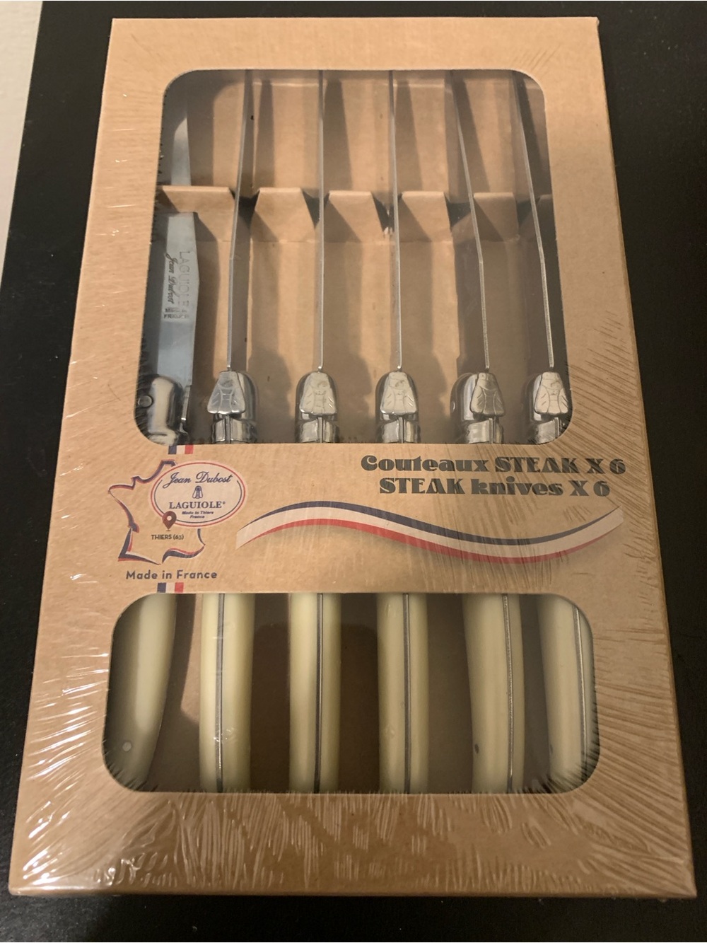 Jean Dubost Laguiole 6pc Steak Knife Set